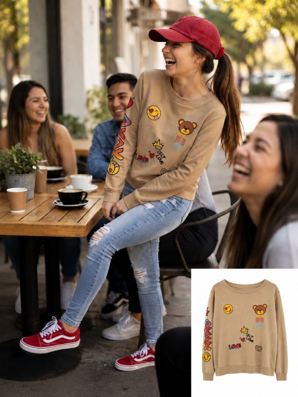 NWT On Fire Self Love Graphic Sweatshirt | Size Medium